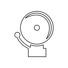 school bell icon on white background, vector illustration