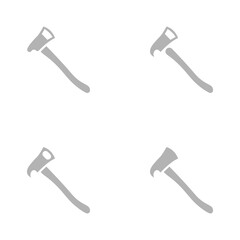 fire ax icon on a white background, vector illustration