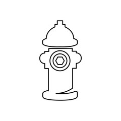 fire hydrant icon on a white background, vector illustration