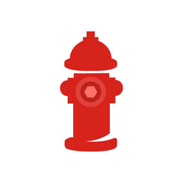 fire hydrant icon on a white background, vector illustration
