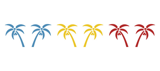 Fototapeta na wymiar palm tree icon on a white background, vector illustration