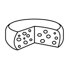 Cheese icon vector. Milk product illustration sign. Food symbol. Cheese farm logo.