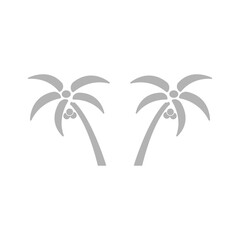 Obraz premium palm tree icon on a white background, vector illustration