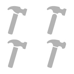 hammer icon on a white background, vector illustration