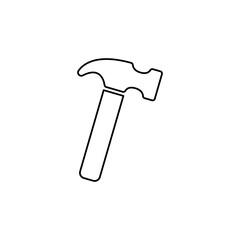 hammer icon on a white background, vector illustration