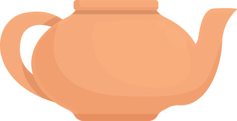Tea pot icon cartoon vector. Home equipment. Ceramic board