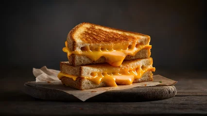 Foto op Aluminium grilled cheese sandwich © Fabian