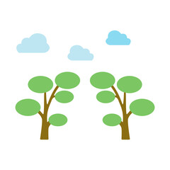 trees icon on a white background, vector illustration