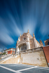 Saint Jerome the Royal is an early 16th century Roman Catholic church in central Madrid long exposure and sky from various angles