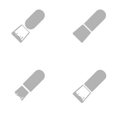 manicure brushes icon on a white background, vector illustration