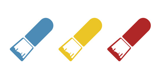 manicure brushes icon on a white background, vector illustration