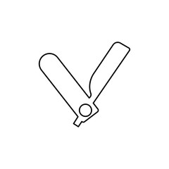 razor icon on a white background, vector illustration