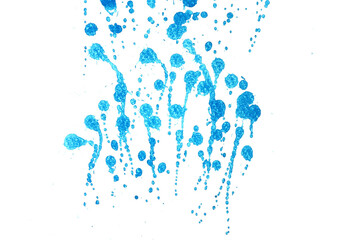 Blue watercolor textures splatter on white background,Blue color abstract	