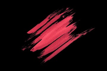 Fototapeta na wymiar Red-Pink colorful fluorescent stripes or brush on black background,Art abstract brush texture,Abstract color,Abstract Textures 