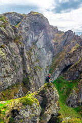 Mountain of Aiako Harria or Penas de Aya in the municipality of Oiatzun, Basque Country. Finished trekking at the top