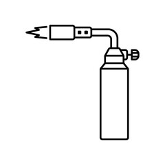 Gas burner icon. Vector sign in simple style isolated on white background.