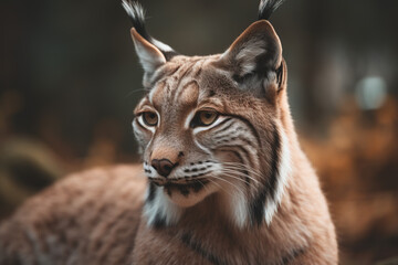 Obraz premium Geheimnisvoller Jäger: Ein Luchs in seiner natürlichen Umgebung 9