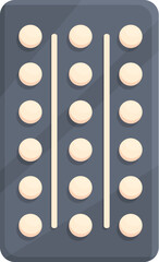 Female oral contraception icon cartoon vector. Birth control. Health tablet