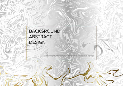 Modern art background template with light silver metallic marble pattern
