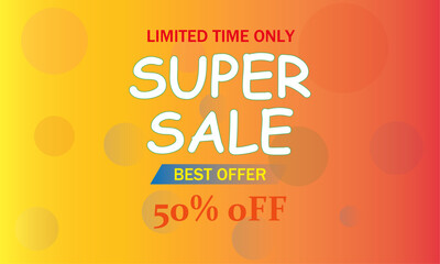 Limited time one super sale banner