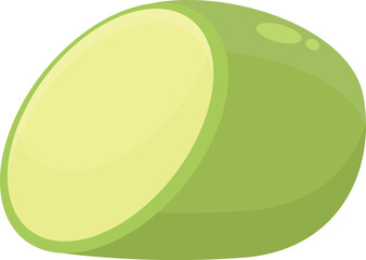 Raw zucchini icon cartoon vector. Vegetable squash. Nature salad