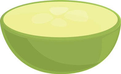 Cutted squash icon cartoon vector. Organic garden. Food plant