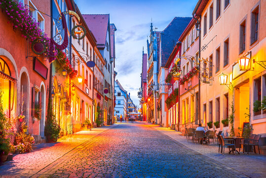 Rothenburg ob der Tauber, Germany. Historical city in Bavaria, Romantic Road route. © ecstk22