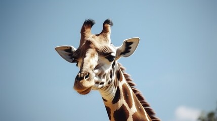 Obraz premium Close up portrait of a giraffe, wildlife photography