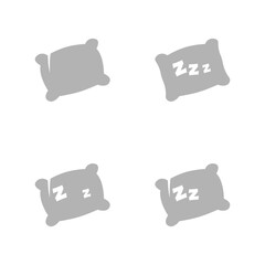 pillow icon on a white background, vector illustration