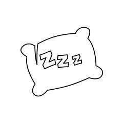 pillow icon on a white background, vector illustration