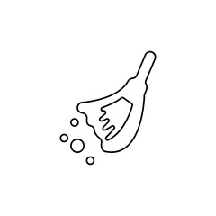 broom icon on a white background, vector illustration