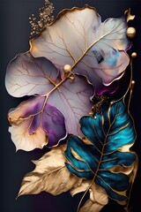 Abstract ink texture background, made with generative ai