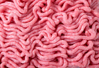 Meat mince with pork and beef mix. Food background. Full frame