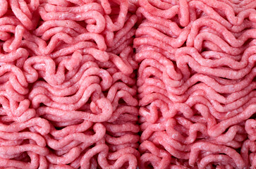 Meat mince with pork and beef mix. Food background. Full frame