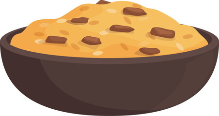 Indian pilaf icon cartoon vector. Dish food. Asian cooking