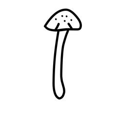 mushroom vegetable outline