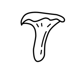 mushroom vegetable outline