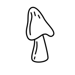 mushroom vegetable outline