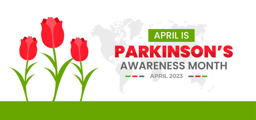 Parkinson’s Awareness Month background or banner design template celebrated in April.