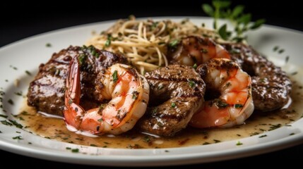 Meat and shrimp food