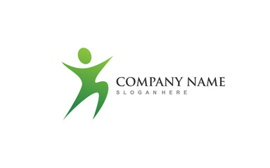 People community logo element with isolated illustration for identity template