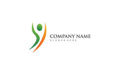 People community logo element with isolated illustration for identity template