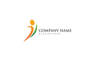 People community logo element with isolated illustration for identity template