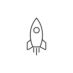 Campaign launch vector icon, rocket symbol. Simple modern flat vector illustration for website or mobile app