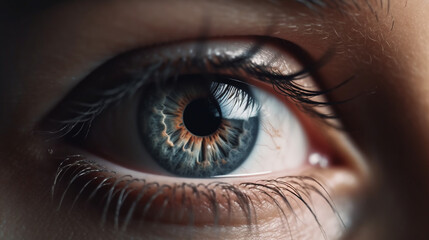 Eye close up. Generative AI
