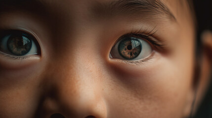 Child eyes. Generative AI