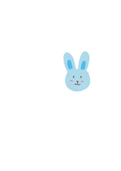 Cute blue rabbit 