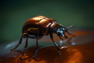 Beetle in nature. Generative AI