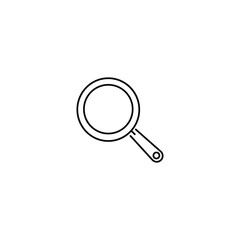 Frying pan linear icon.Thin line illustration. Contour symbol. Vector isolated drawing.