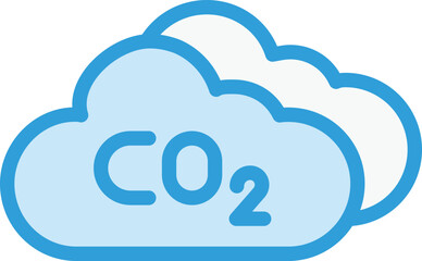 Fototapeta premium Carbon dioxide Vector Icon Design Illustration